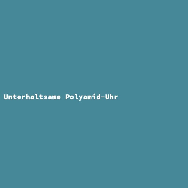 Unterhaltsame Polyamid-Uhr