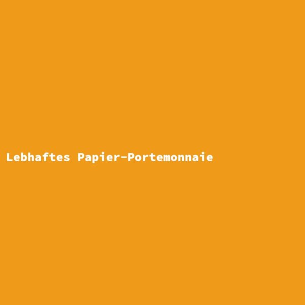 Lebhaftes Papier-Portemonnaie