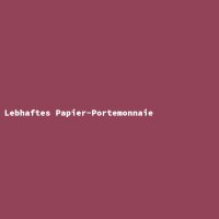 Lebhaftes Papier-Portemonnaie