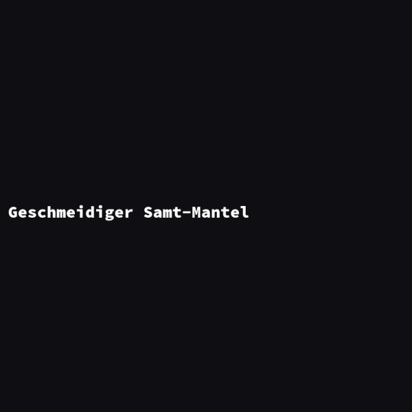 Geschmeidiger Samt-Mantel